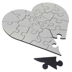 Puzzle sublimare MDF inimă (16*16,5 cm) 23 elemente. Photo 2